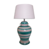 Scratched ceramic lamp green Gérard Danton for Roche Bobois