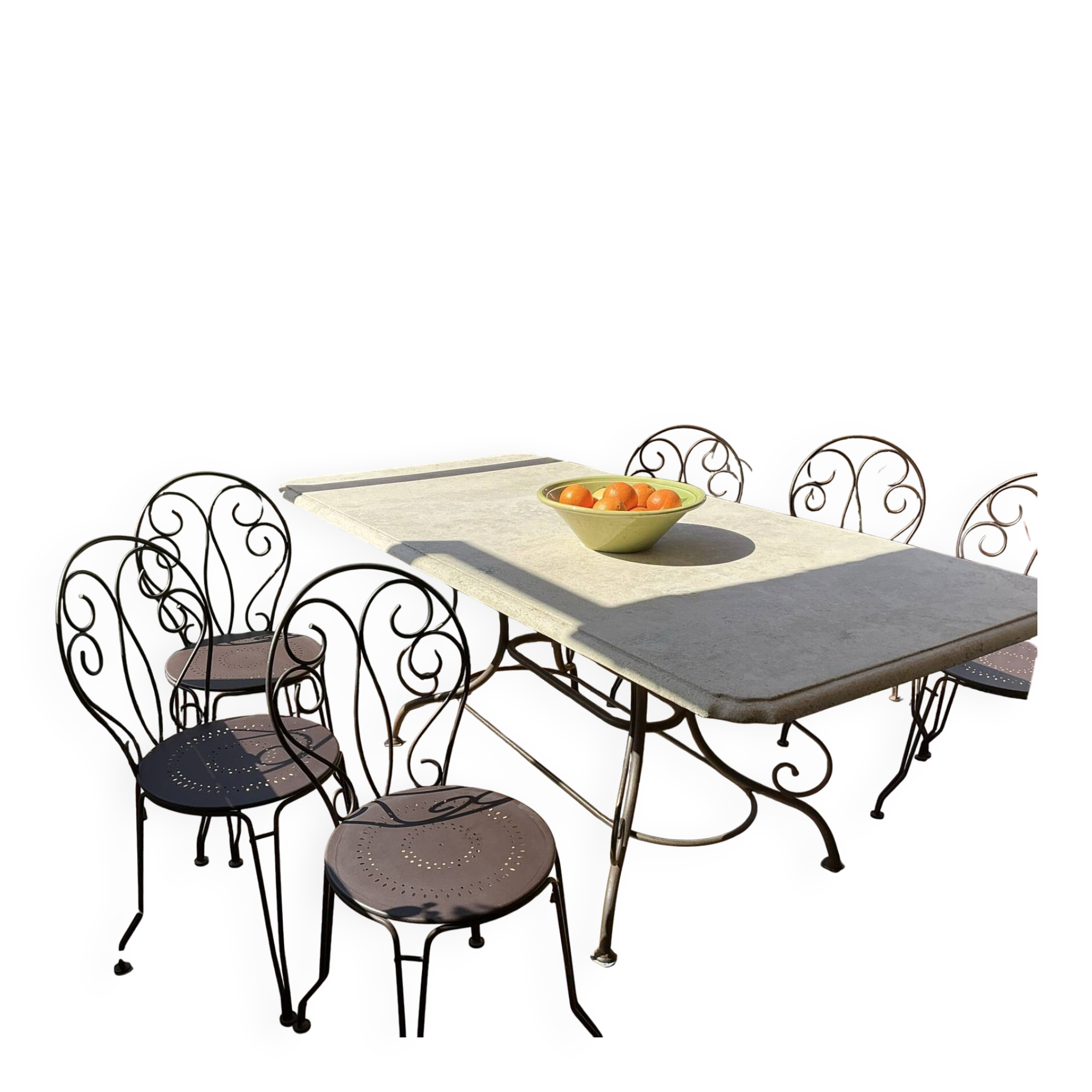 Ensemble table+6 chaises