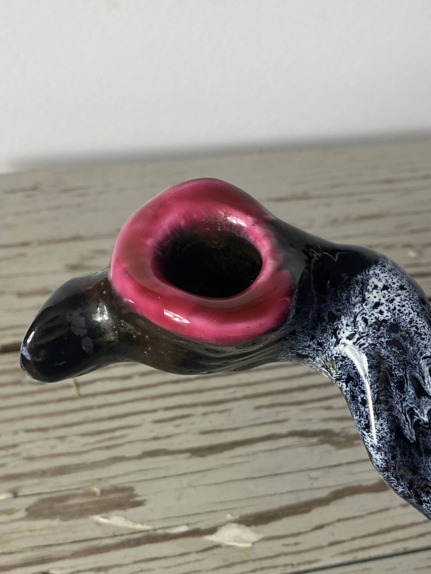 Double ceramic candlestick Vallauris