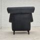 1970s, Danish design by Illum Wikkelsø, reupholstered armchair, leather.
