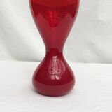 Vintage red glass vase