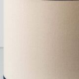 Spanish Revival Terracotta Table Lamp, Cream and Cobalt, New Linen Shade