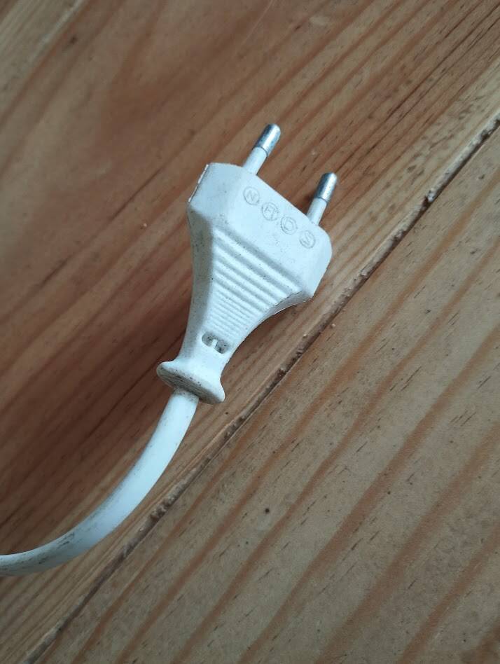 pied de lampe vintage en grès chamotté