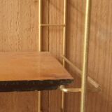 Vintage tomado string shelf, wooden trays