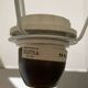 Large lamp signed Kostka vintage beige ceramic sphere