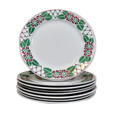 8 assiettes sarreguemines modèle turbigo assiettes anciennes
