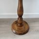 Small vintage wooden side table | Round accent table | Turned leg