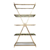 Etagère design en laiton année 80