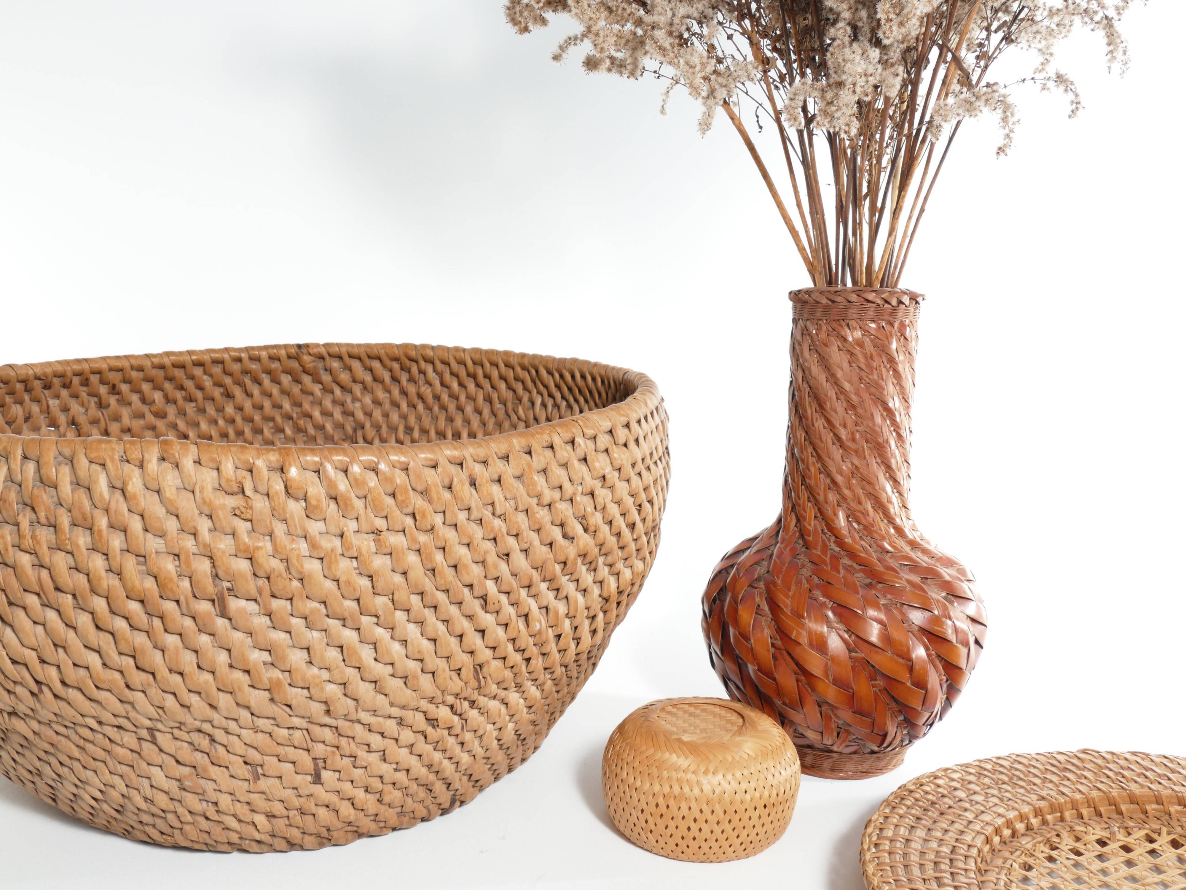 Swedish Folk Art Root Basket, Sweden 19th century