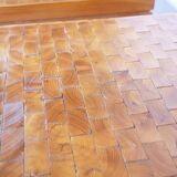 Vintage End Grain Wood Mosaic Tables  1960s