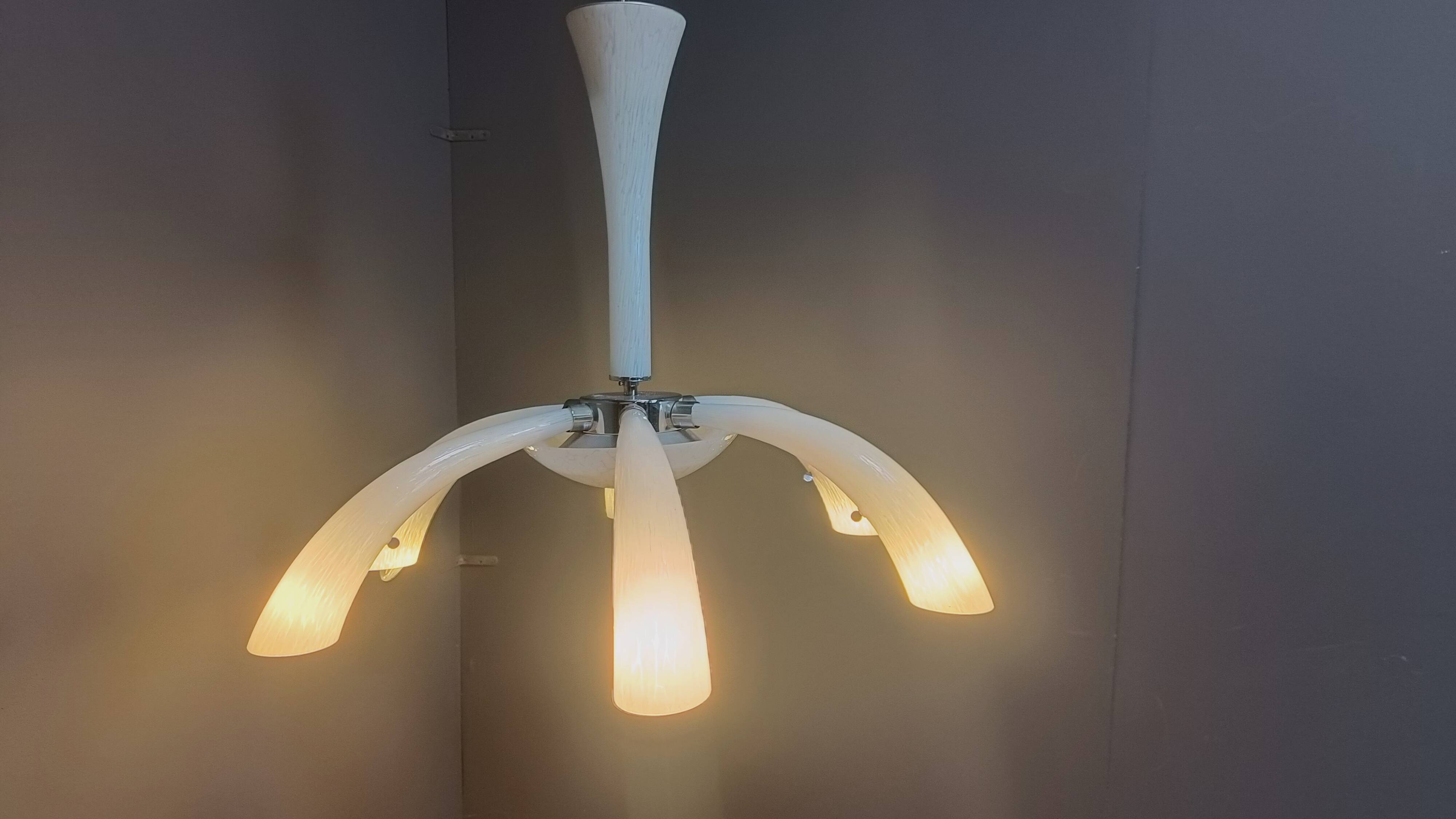 Mid century murano glass chandelier, 1970s