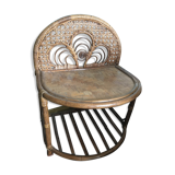 60s rattan bedside table