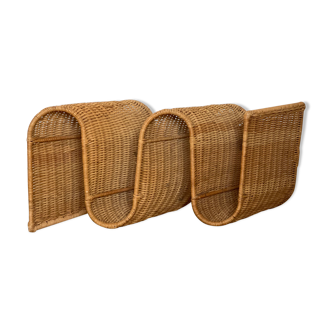 Rattan magazine holder 1970