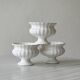 Lot trois cache-pots céramique blanche