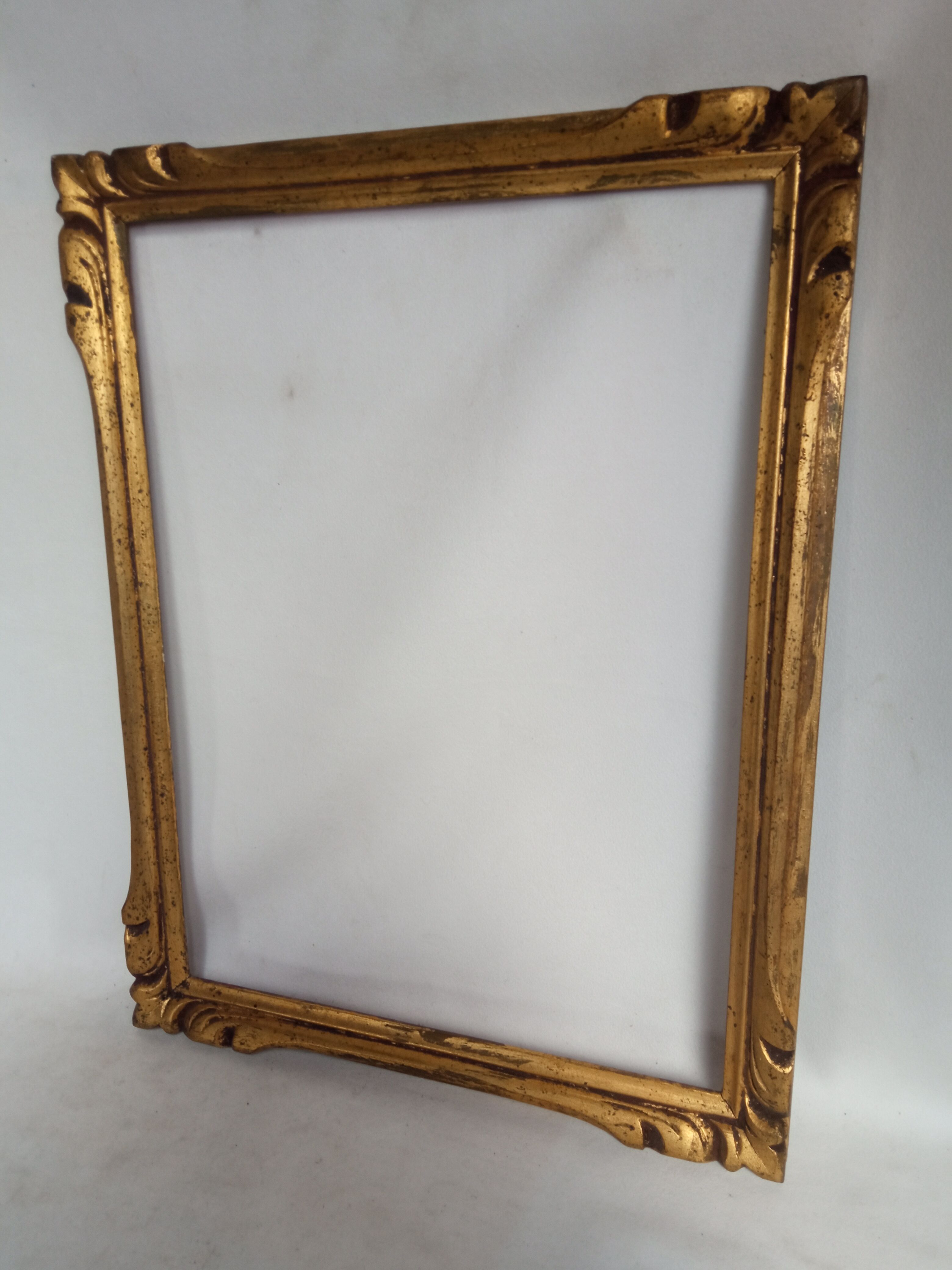 Pair of Montparnasse frames in gilded wood with circa 1960 leaf - 40 x 30 cm