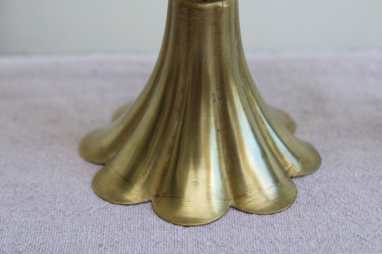 Pair of golden candle holders