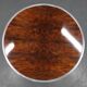 1950s Czechoslovakian walnut & chrome round side table, refurbished