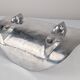 Aluminium and brass log holder by David Marshall, Spain, 1980s
