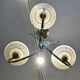 French chandelier, with pink glass shades, Art Deco
