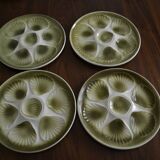 Set of 4 oyster plates Moulin des Loups