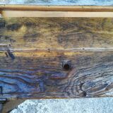 Oak and metal workbench