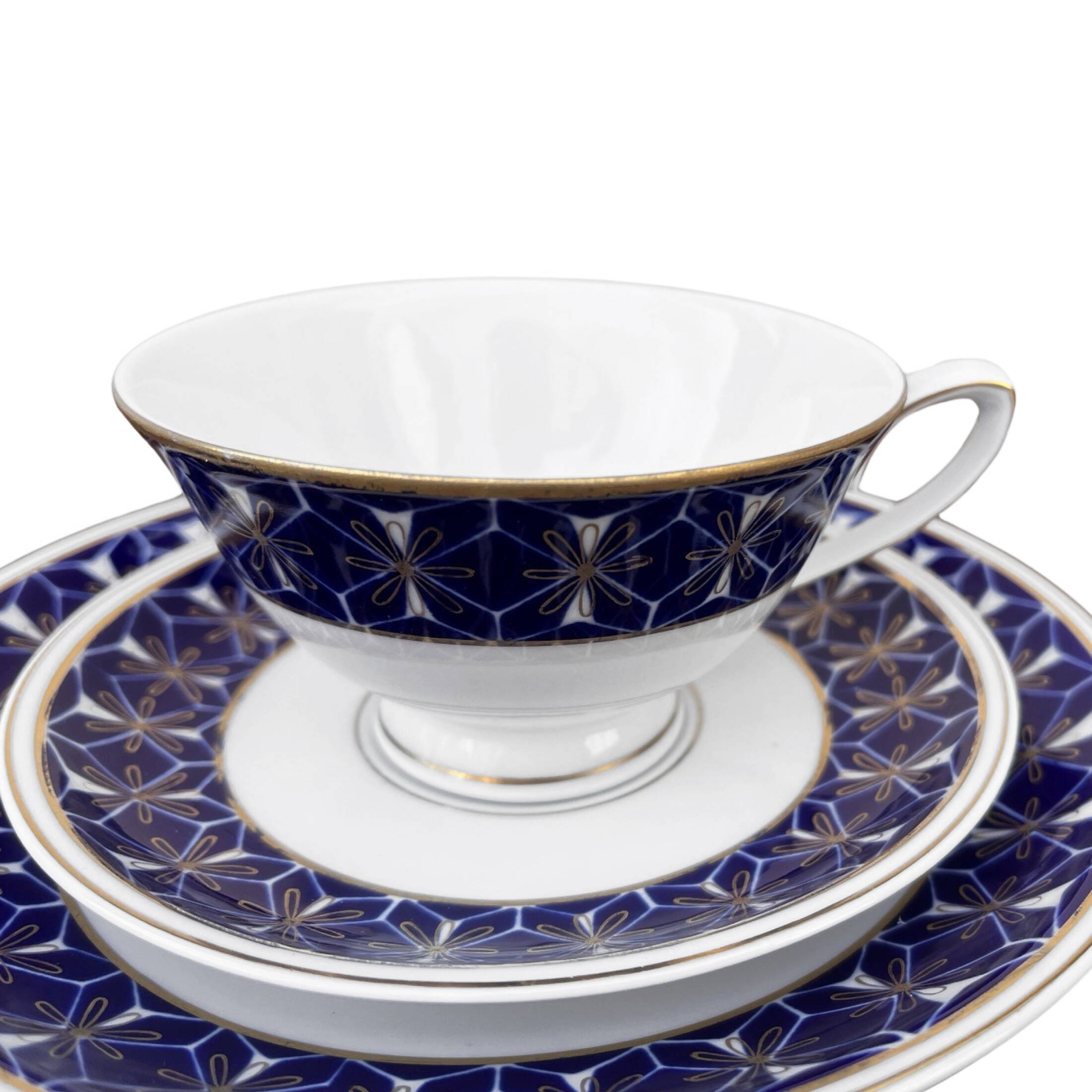 Trio, Lettin cobalt breakfast set, Germany 1970s.