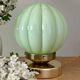 Vintage mint green opaline globe table lamp