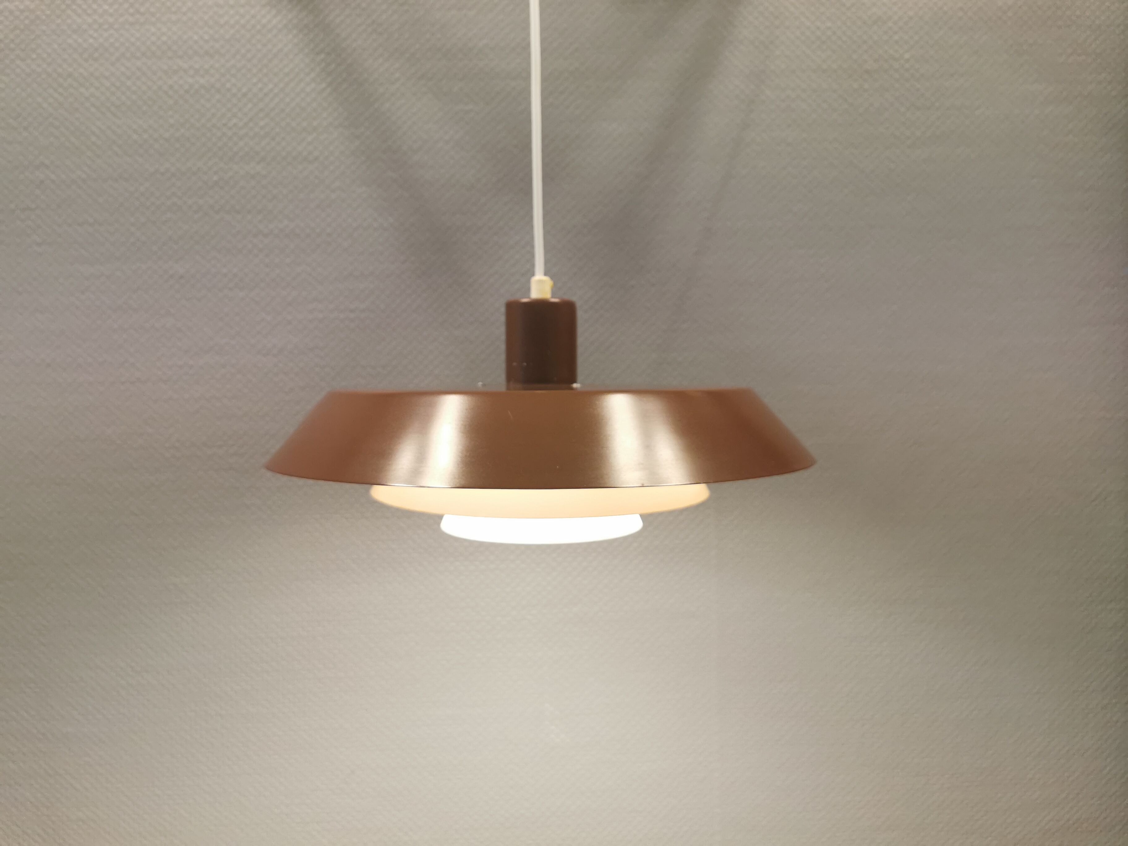 Hanging lamp, designed by Bent Karlby for Danish LYFA in 1968, model Troika.