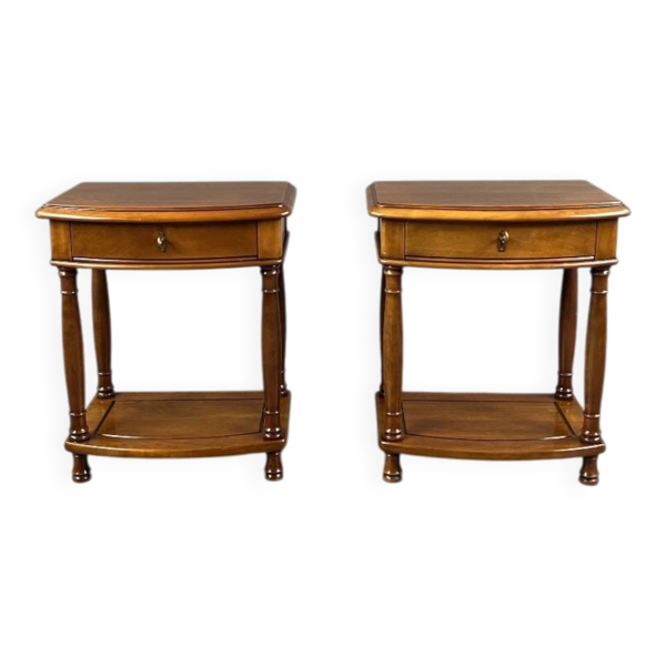 Paire de tables de chevet en bois, XXe Siècle