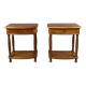 Paire de tables de chevet en bois, XXe Siècle