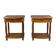 Paire de tables de chevet en bois, XXe Siècle