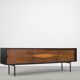 Dutch walnut sideboard with metal legs, 1960s