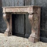 Cheminée Charles X en marbre de Waulsort, XIXème siècle