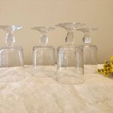 4 antique stemmed glasses