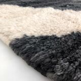 Moroccan berber carpet m'rirt ecru and black 3,43x2,39m