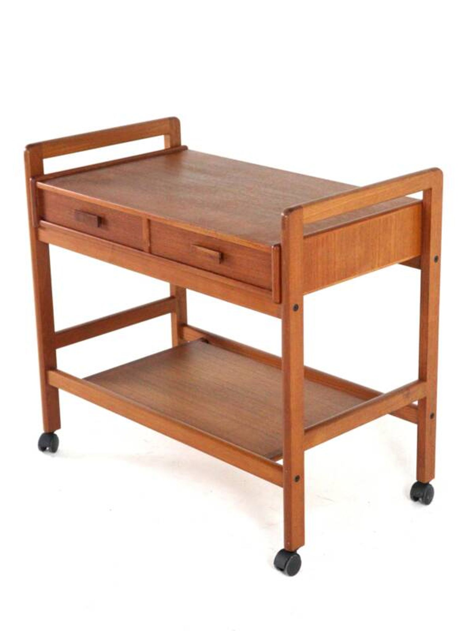 Chariot danois avec deux tiroirs - 'Favrholt' - design danois en teck