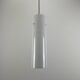 White glass cylindrical pendant by Glashütte Limburg, 1970.