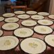 complete service in yellow earthenware Ainay Salin France