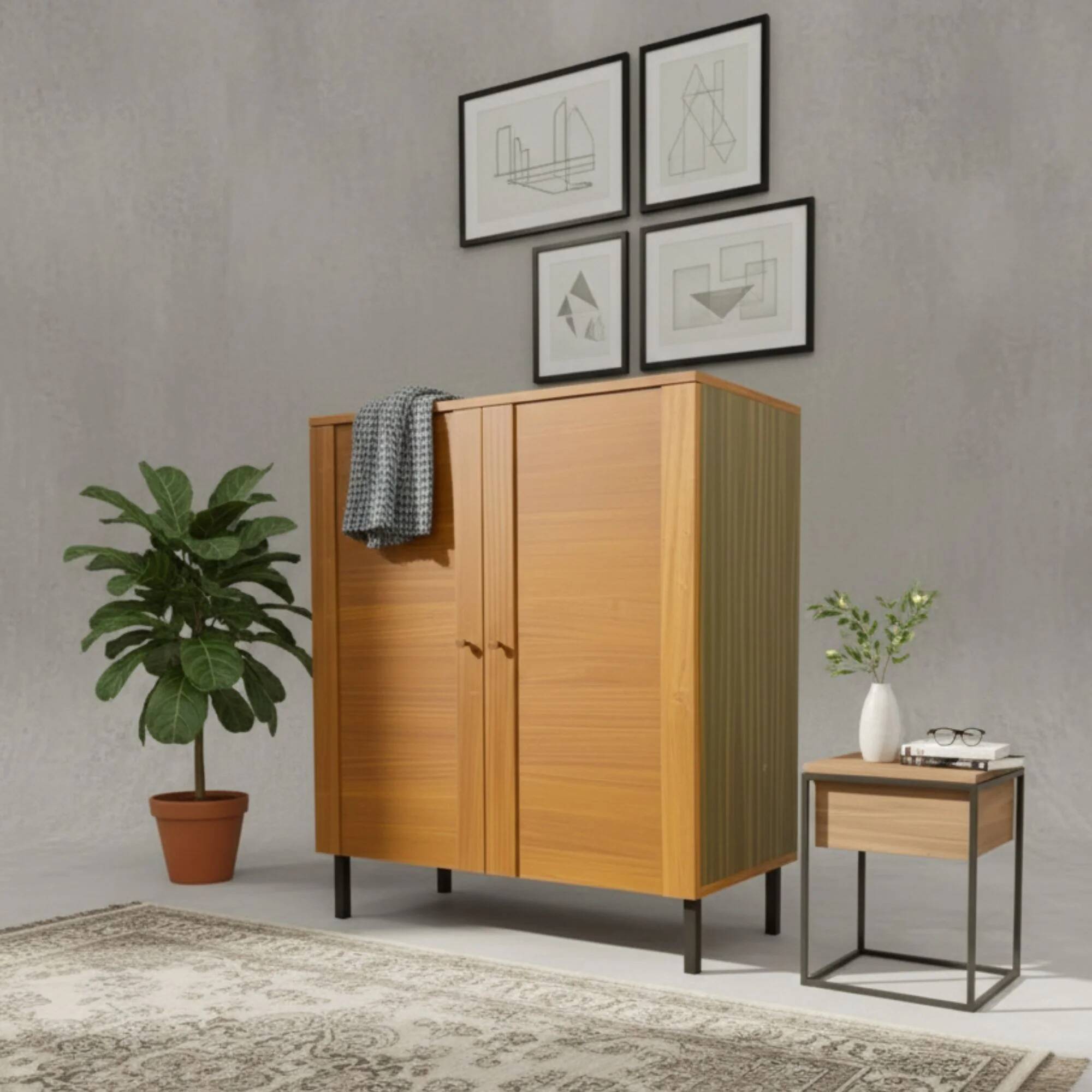 Retro cabinet “Hikor” – 1970s, Czechoslovakia