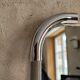 Rectangular mirror 70s plexiglass frame and chromed metal