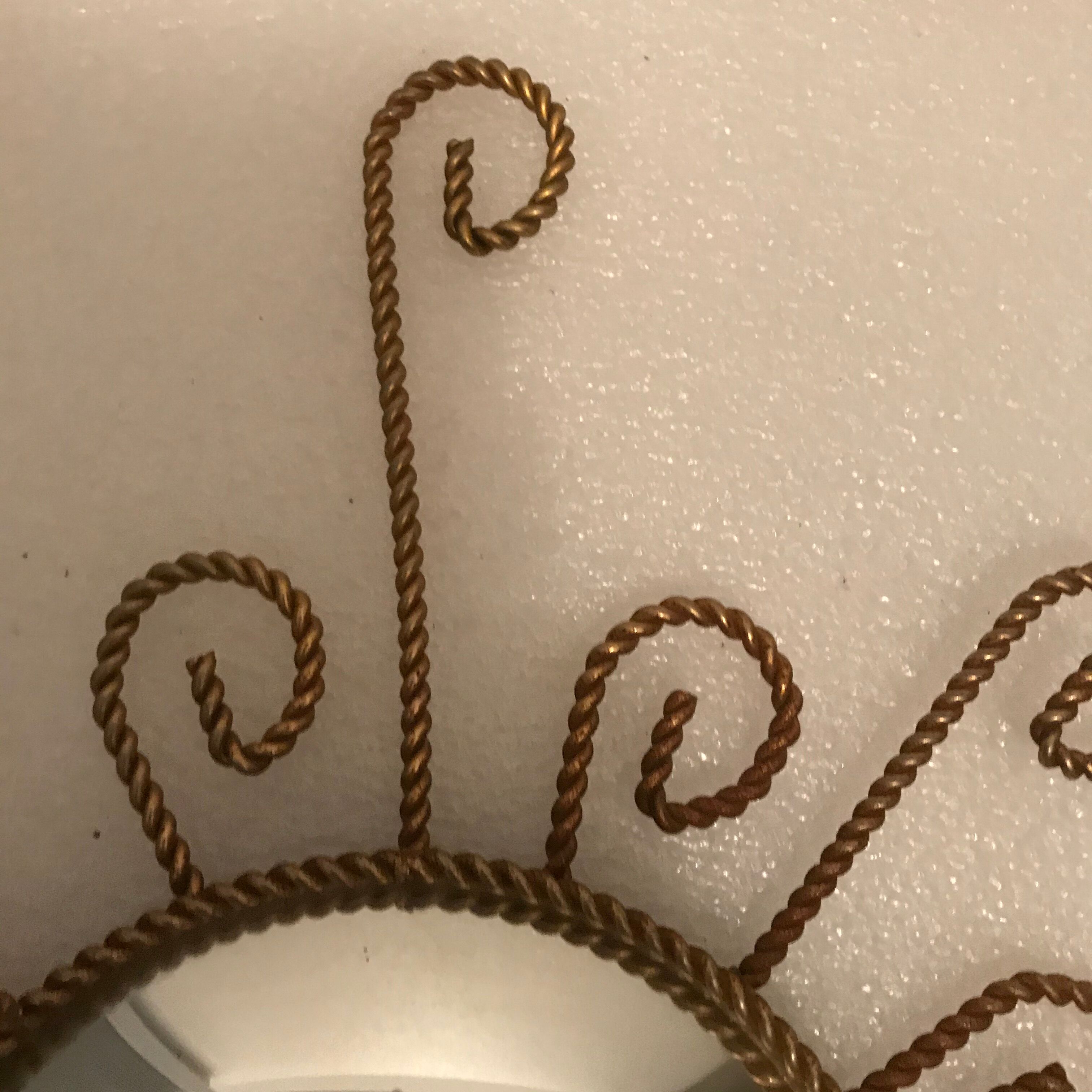 60s mirror braided iron - 43cm