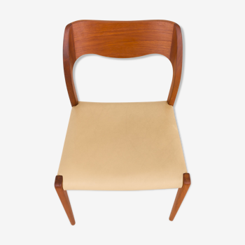 Niels O. Moller teck chair model 71, Danemark, années 50