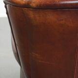 Sheepskin Leather Wingback Chair