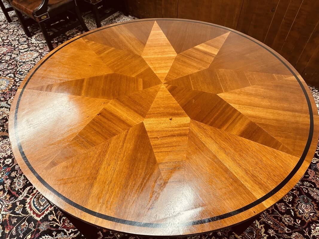 Round Art Deco Globe Wernicke Meeting Table