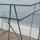 Vintage minimalist desk table steel and glass