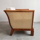Art Deco club chair in walnut and cane, Austria 1920s