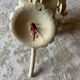 Ecru metal flower wall sconce
