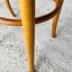 Paire de tabourets de bar vintage , bois cintré et cannage