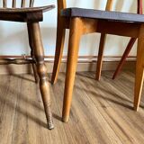 Set of 4 mismatched chairs