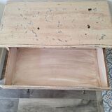 Vintage chest of drawers in patinated wood